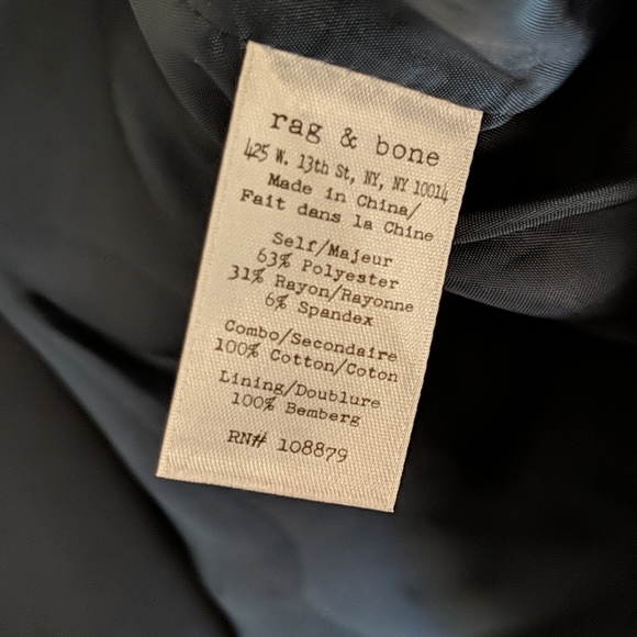 Rag & Bone "Gray" Ribbed-Skirt Party Dress dark navy size 2 - Picture 7 of 11